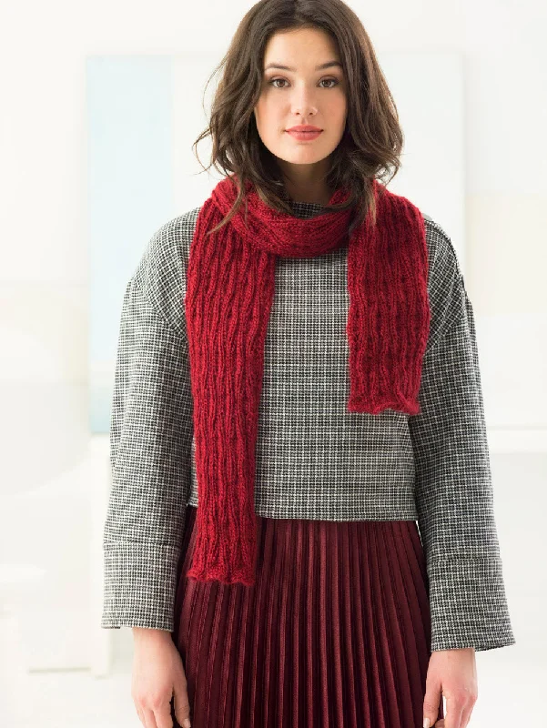 Square silk scarf that can be styled in multiple waysEasy Textured Scarf (Knit)