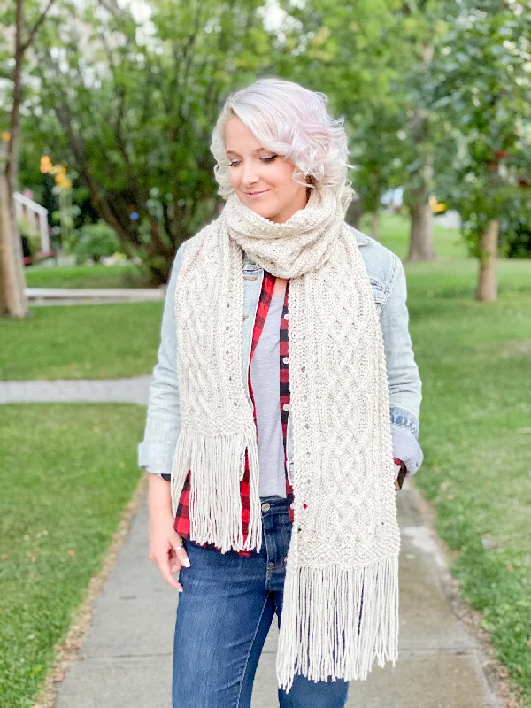 Scarf with a reversible design, two different colors or patternsKnit Kit - Turas Celtic Scarf Scarf with a reversible design, two different colors or patternsKnit Kit - Turas Celtic Scarf