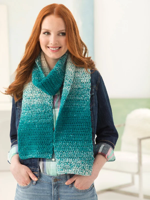 Vintage - style silk scarf with a retro pattern for collectorsOne Ball Crocheted Scarfie - Version 16 Vintage - style silk scarf with a retro pattern for collectorsOne Ball Crocheted Scarfie - Version 16