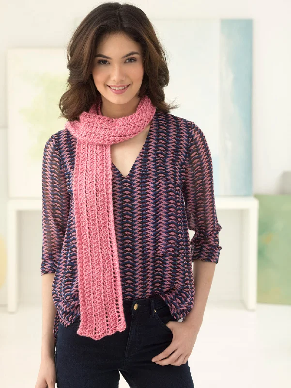 Hand - knitted scarf with unique stitch work as a handmade giftSoft Lace Scarf (Knit) - Version 2