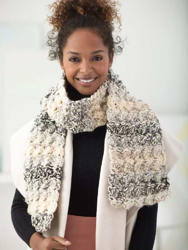 Wool scarf in classic herringbone weave for men's winter warmthTextured Scarf (Crochet) Wool scarf in classic herringbone weave for men's winter warmthTextured Scarf (Crochet)