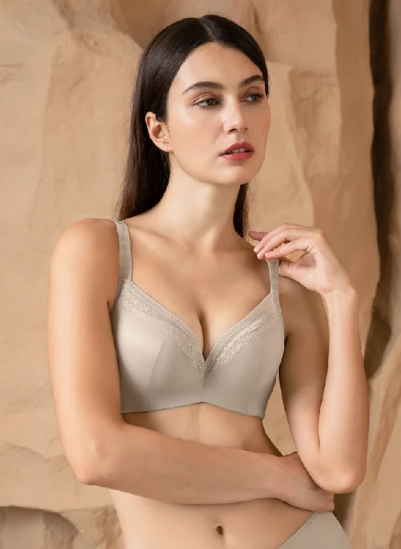 supportive sports bras for running Unpadded bras for a natural and lightweight feel​ Dainty Beauty Push Up Bra