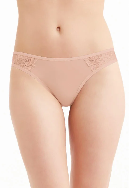 lace balconette bras for a luxurious feel Polyester bras with moisture - wicking properties​ MONTELLE 9388 THONG IN NUDE