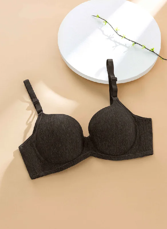 sleep bras with adjustable straps Bra with a mesh - lined cup for better breathability​ Strata High Panel Full Cup Padded Bra