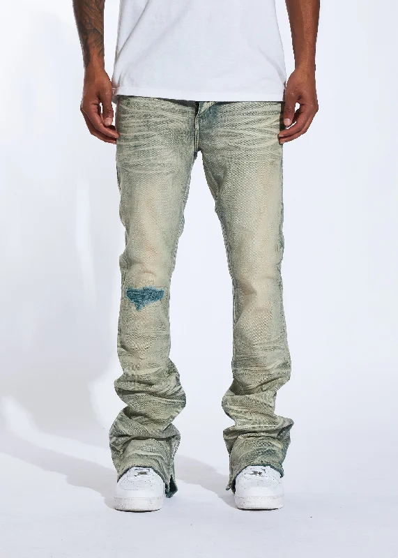 Men's Jeans with a Zip - Off Lower Leg for Convertible StyleArch Stacked Denim (Dark Sand Wash) Men's Jeans with a Zip - Off Lower Leg for Convertible StyleArch Stacked Denim (Dark Sand Wash)