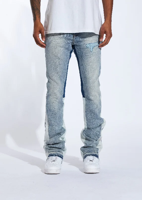 Men's High - Waisted Jeans in a Medium Wash for a Vintage - Style RevivalArch Stacked Denim (Light Wash) Men's High - Waisted Jeans in a Medium Wash for a Vintage - Style RevivalArch Stacked Denim (Light Wash)