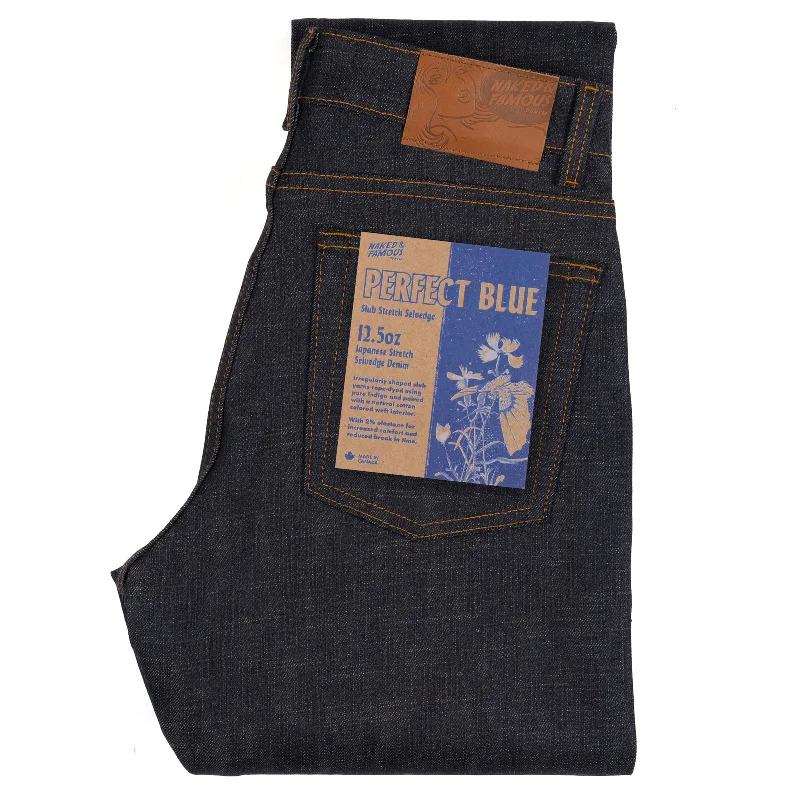 Men's Straight Leg Raw Denim Jeans for a Minimalist and Durable OptionArrow - Perfect Blue Slub Stretch Selvedge Men's Straight Leg Raw Denim Jeans for a Minimalist and Durable OptionArrow - Perfect Blue Slub Stretch Selvedge