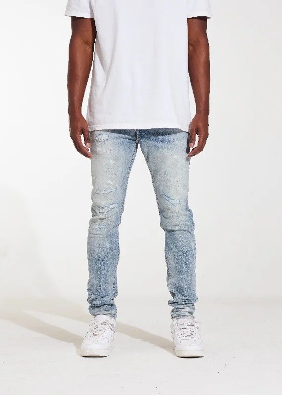 Men's High - Waisted Jeans in a Medium Wash for a Vintage - Style RevivalAtlantic Denim (Light Paint) Men's High - Waisted Jeans in a Medium Wash for a Vintage - Style RevivalAtlantic Denim (Light Paint)