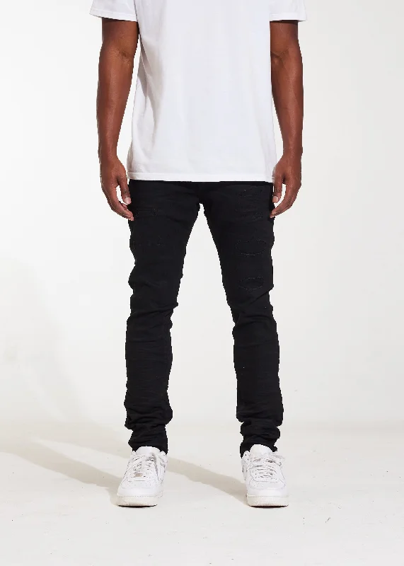 Men's Jeans with a Button - Fly for a Traditional and Classic AestheticAtlantic Denim (Black) Men's Jeans with a Button - Fly for a Traditional and Classic AestheticAtlantic Denim (Black)