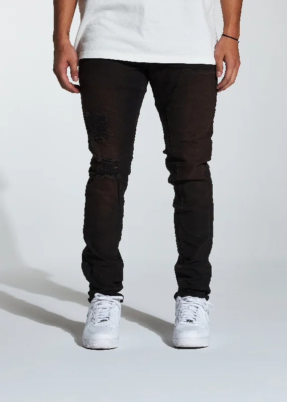 Men's Straight Leg Raw Denim Jeans for a Minimalist and Durable OptionAtlantic Denim (Brown Tint) Men's Straight Leg Raw Denim Jeans for a Minimalist and Durable OptionAtlantic Denim (Brown Tint)