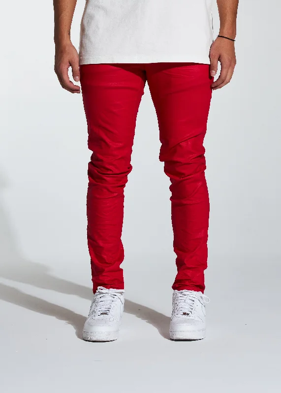 Men's Jeans with a Hidden Coin Pocket for Added ConvenienceAtlantic Denim (Red)