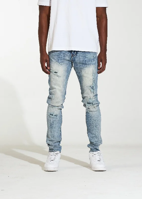 Men's High - Waisted Jeans in a Medium Wash for a Vintage - Style RevivalAtlantic Denim (Light Blue) Men's High - Waisted Jeans in a Medium Wash for a Vintage - Style RevivalAtlantic Denim (Light Blue)