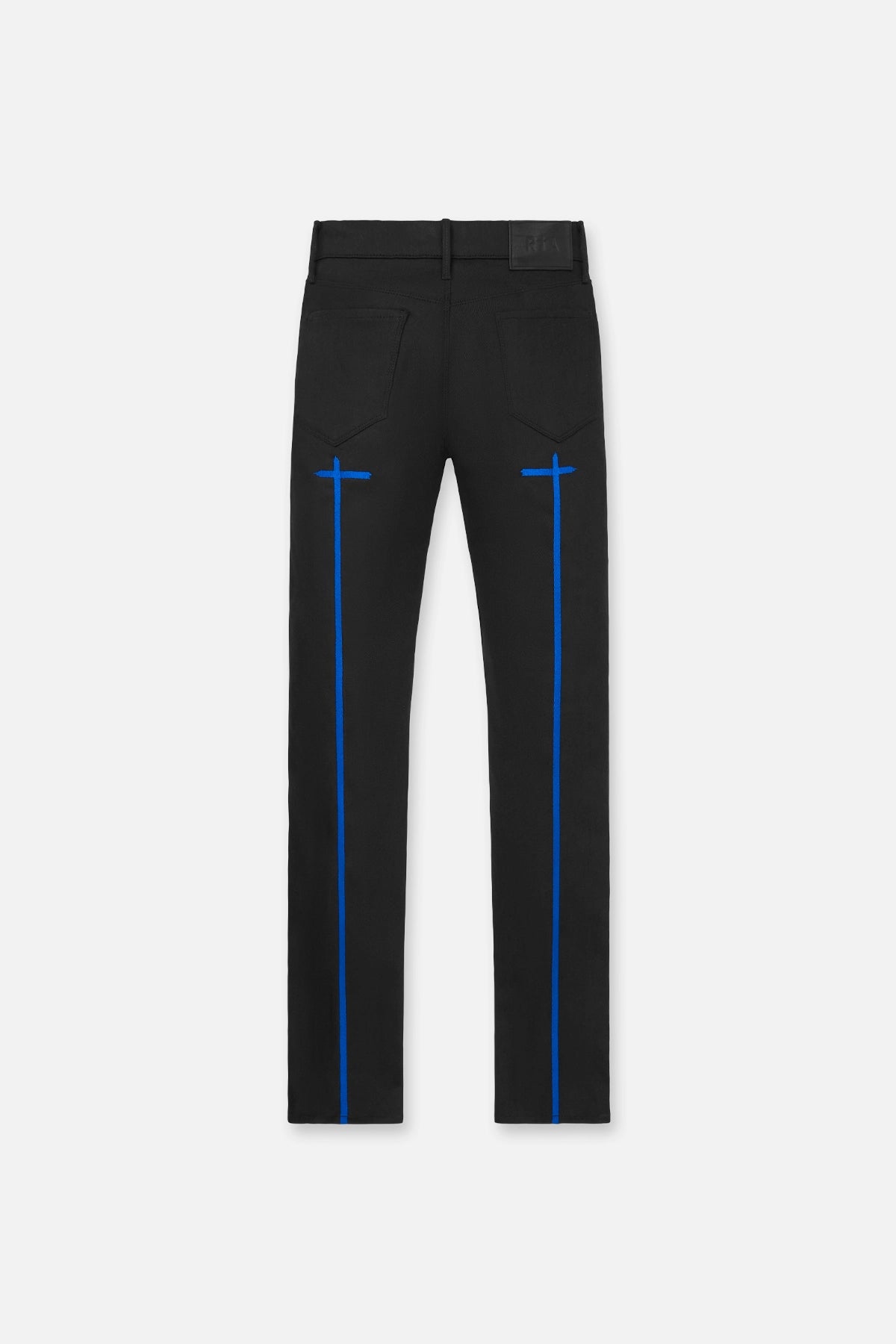 Plus Size Men's Relaxed Fit Jeans with a Faded Wash for a Vintage - Inspired LookBRYANT SKINNY JEAN | BLACK BLUE LONG CROSS Plus Size Men's Relaxed Fit Jeans with a Faded Wash for a Vintage - Inspired LookBRYANT SKINNY JEAN | BLACK BLUE LONG CROSS
