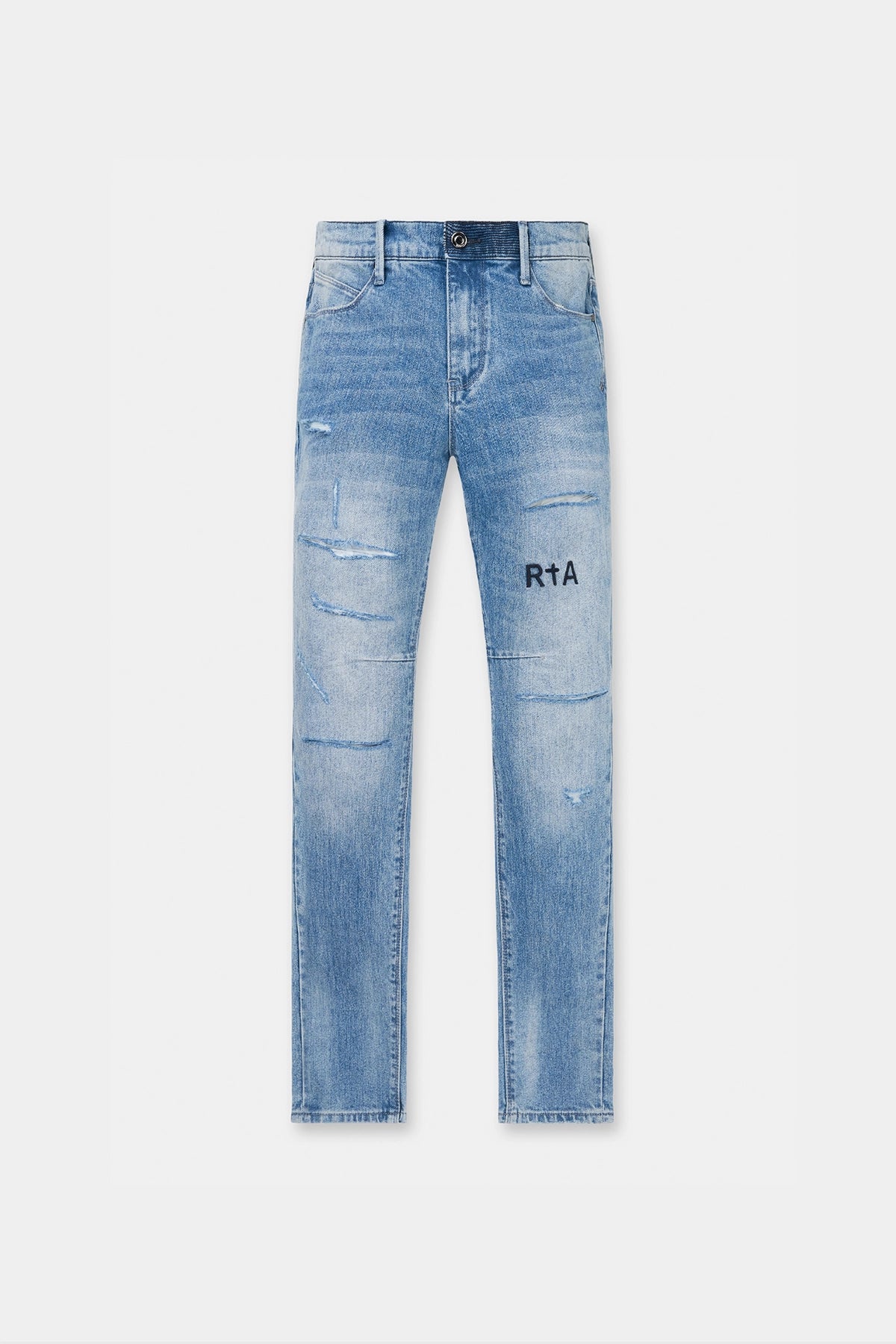 Plus Size Men's Bootcut Jeans with a Belt Loop Upgrade for a Stylish TouchBRYANT SKINNY JEAN | DISTRESSED VINTAGE LIGHT BLUE Plus Size Men's Bootcut Jeans with a Belt Loop Upgrade for a Stylish TouchBRYANT SKINNY JEAN | DISTRESSED VINTAGE LIGHT BLUE