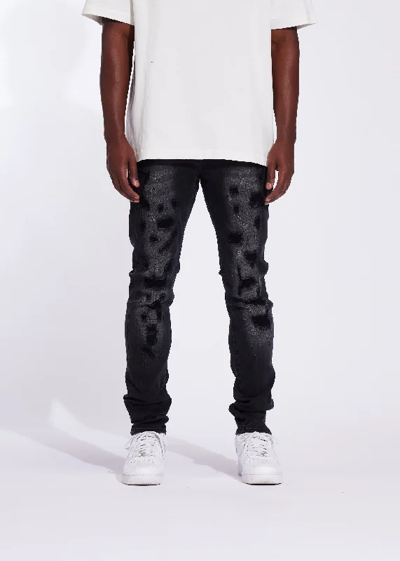 Plus Size Men's Relaxed Fit Jeans with a Tapered Leg for a Laid - Back VibeCarr Denim (Washed Black) Plus Size Men's Relaxed Fit Jeans with a Tapered Leg for a Laid - Back VibeCarr Denim (Washed Black)