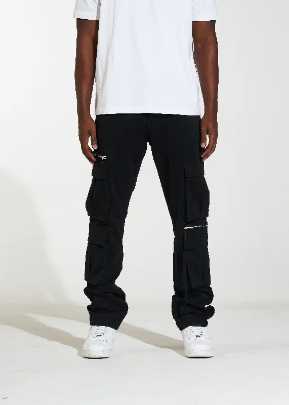Plus Size Men's Relaxed Fit Jeans with a Faded Wash for a Vintage - Inspired LookDeb Cargo Pant (Black) Plus Size Men's Relaxed Fit Jeans with a Faded Wash for a Vintage - Inspired LookDeb Cargo Pant (Black)