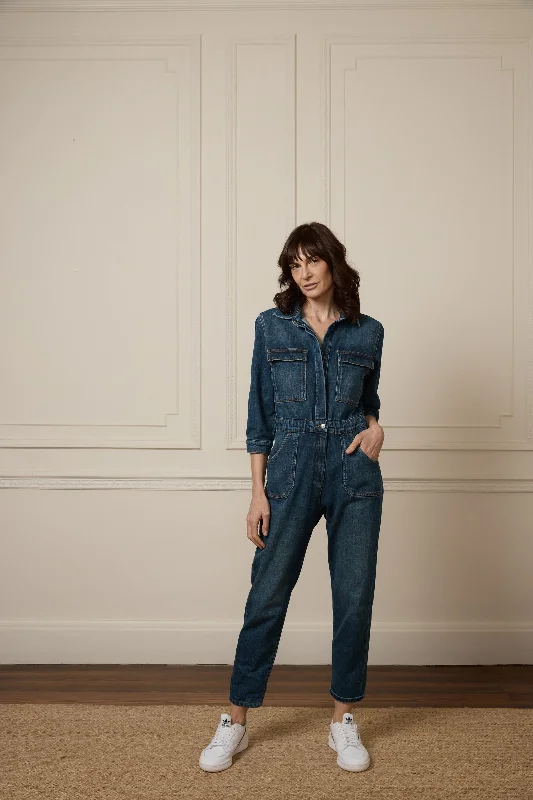 Men's Straight Leg Raw Denim Jeans for a Minimalist and Durable OptionDusty The Super Downtown Jumpsuit | Classic Dreamer [Dark Blue]