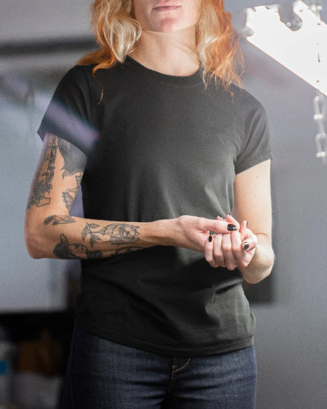 Men's Jeans with a Cargo - Inspired Knee Pocket for Extra StorageFitted Tee | Black