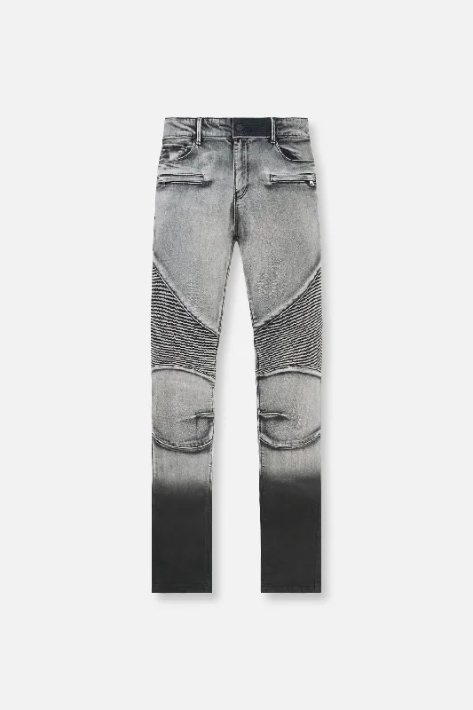 Plus Size Men's Bootcut Jeans with a Relaxed Waist for a Classic and Comfortable FitKIERAN JEAN | STONE GREY Plus Size Men's Bootcut Jeans with a Relaxed Waist for a Classic and Comfortable FitKIERAN JEAN | STONE GREY