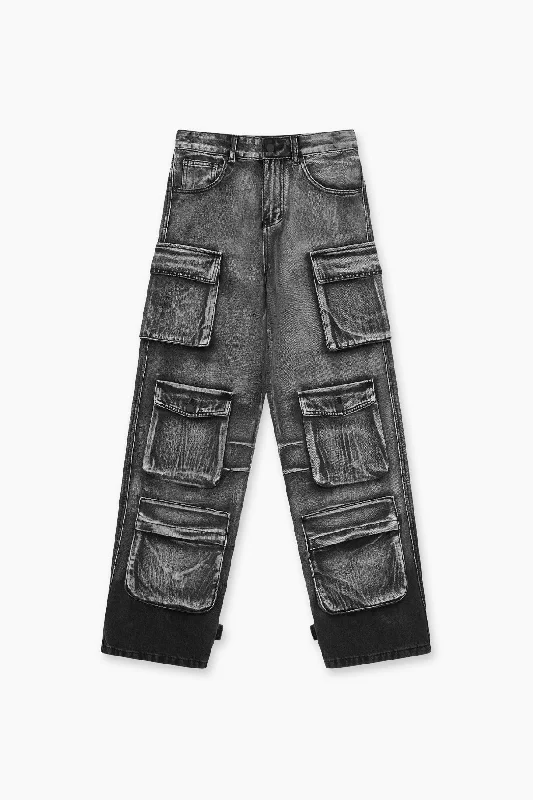 Men's Slim Fit Stretch Jeans in Dark Wash for a Modern and Comfortable LookLEA JEAN | CHARCOAL SMOKE