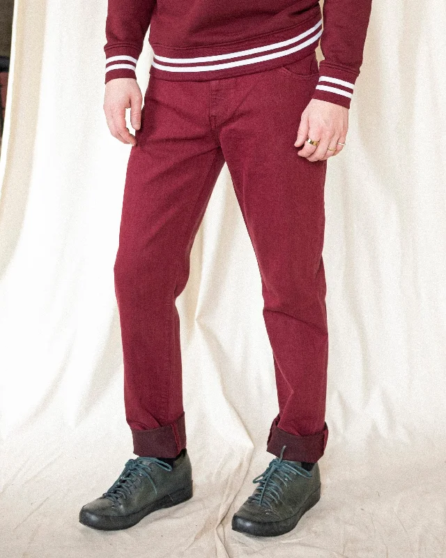 Men's Jeans with an Elastic Waistband for Ultimate ComfortMartin Stretch | Garnet