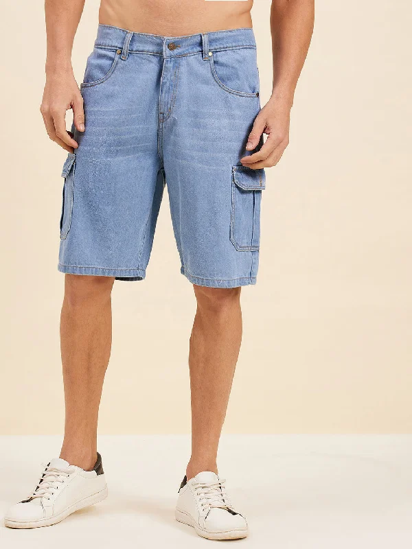 Plus Size Men's Straight Leg Jeans with Reinforced Knees for DurabilityMen Blue Denim Box Pocket Shorts Plus Size Men's Straight Leg Jeans with Reinforced Knees for DurabilityMen Blue Denim Box Pocket Shorts
