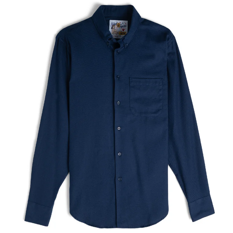 Men's Jeans with a Cargo - Inspired Knee Pocket for Extra StorageEasy Shirt - Soft Twill - Navy Men's Jeans with a Cargo - Inspired Knee Pocket for Extra StorageEasy Shirt - Soft Twill - Navy