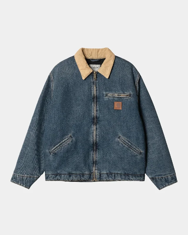 Plus Size Men's Bootcut Jeans with a Relaxed Waist for a Classic and Comfortable FitOG Detroit Jacket | Blue / Dusty Hamilton Brown (worn used wash)