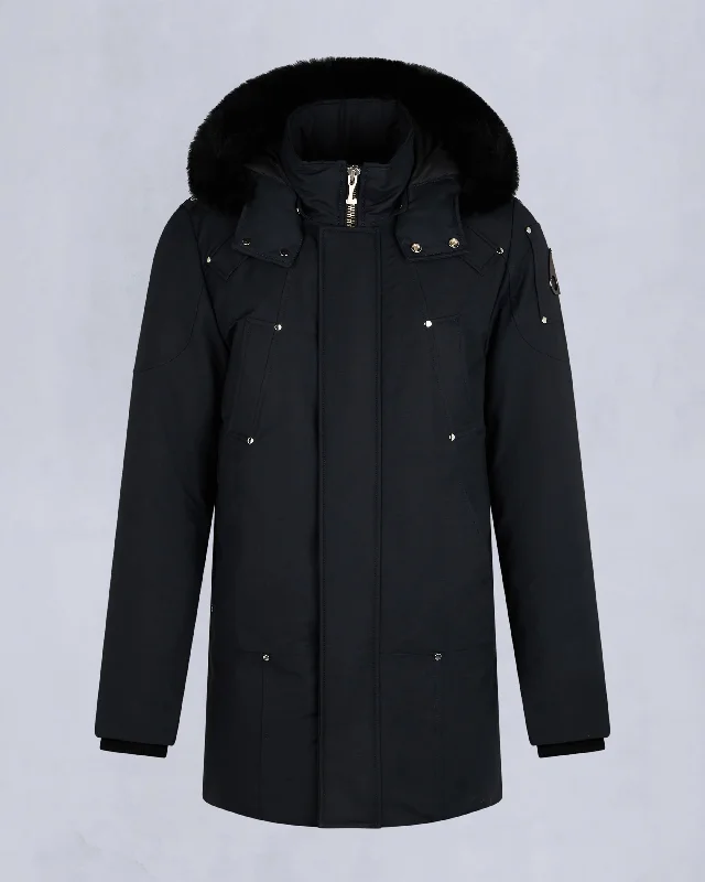 NAVY WITH BLACK SHEARLING
