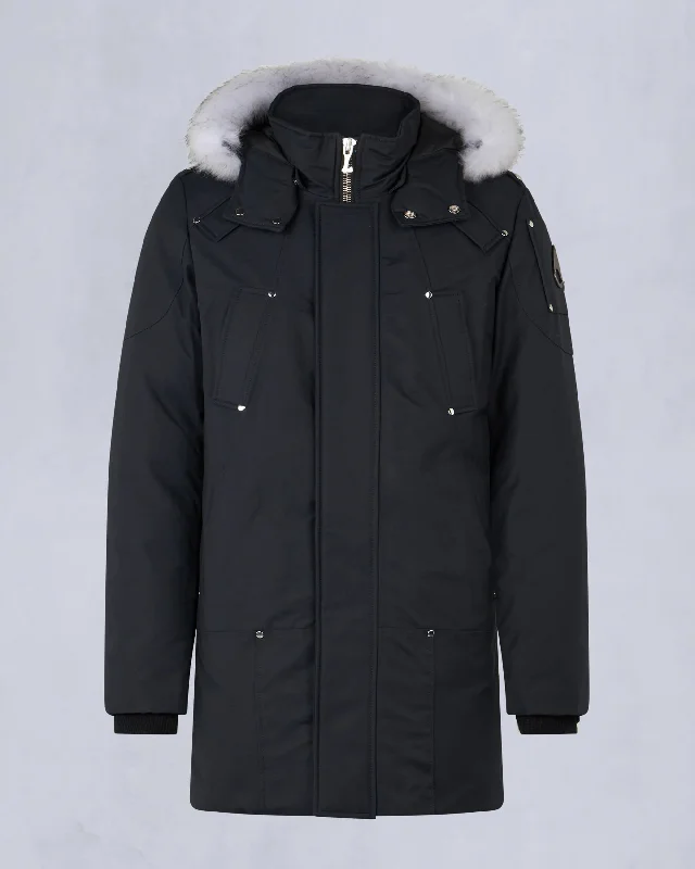NAVY WITH NATURAL SHEARLING