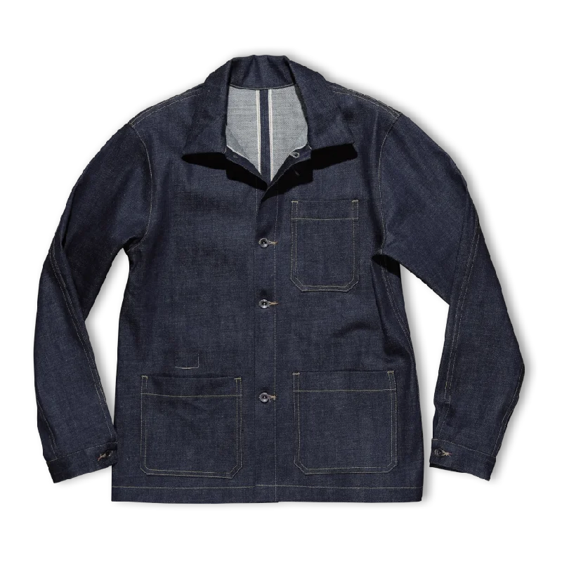 Plus Size Men's Relaxed Fit Jeans with a Tapered Leg for a Laid - Back VibePatch Pocket Chore Coat | OG Selvage Denim