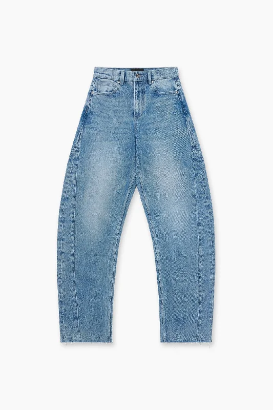 Plus Size Men's Relaxed Fit Jeans with a Faded Wash for a Vintage - Inspired LookPENELOPE BARREL JEAN | MEDIUM WASH Plus Size Men's Relaxed Fit Jeans with a Faded Wash for a Vintage - Inspired LookPENELOPE BARREL JEAN | MEDIUM WASH