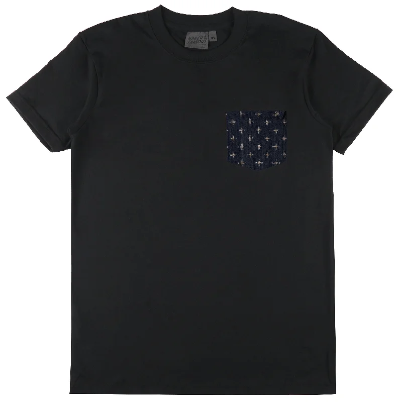 Men's Ripped Skinny Jeans in Acid Wash for an Edgy and Punk - Inspired StylePocket Tee - Black - Kimono Plus Men's Ripped Skinny Jeans in Acid Wash for an Edgy and Punk - Inspired StylePocket Tee - Black - Kimono Plus