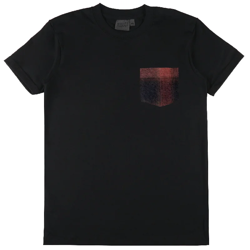 Men's Jeans with a Button - Fly for a Traditional and Classic AestheticPocket Tee - Black + Tweedy Cotton Vintage Brushed - Red Men's Jeans with a Button - Fly for a Traditional and Classic AestheticPocket Tee - Black + Tweedy Cotton Vintage Brushed - Red