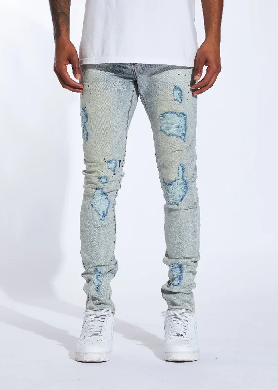 Men's Slim Fit Stretch Jeans in Dark Wash for a Modern and Comfortable LookPresto Denim (Light Paint) Men's Slim Fit Stretch Jeans in Dark Wash for a Modern and Comfortable LookPresto Denim (Light Paint)