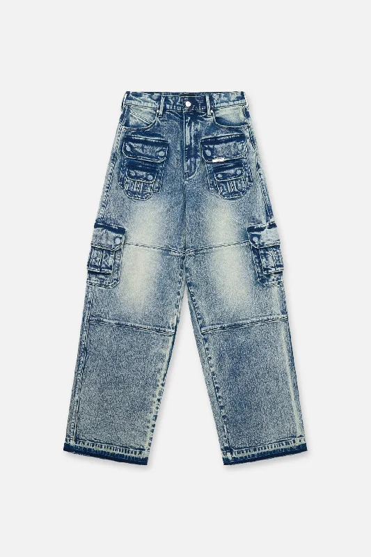 Men's Jeans with a Hidden Coin Pocket for Added ConvenienceROMAN CARGO JEAN | MEDIUM ACID WASH Men's Jeans with a Hidden Coin Pocket for Added ConvenienceROMAN CARGO JEAN | MEDIUM ACID WASH