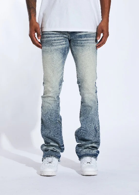 Plus Size Men's Straight Leg Jeans with Reinforced Knees for DurabilitySky Stacked Denim (Light Stone Wash) Plus Size Men's Straight Leg Jeans with Reinforced Knees for DurabilitySky Stacked Denim (Light Stone Wash)