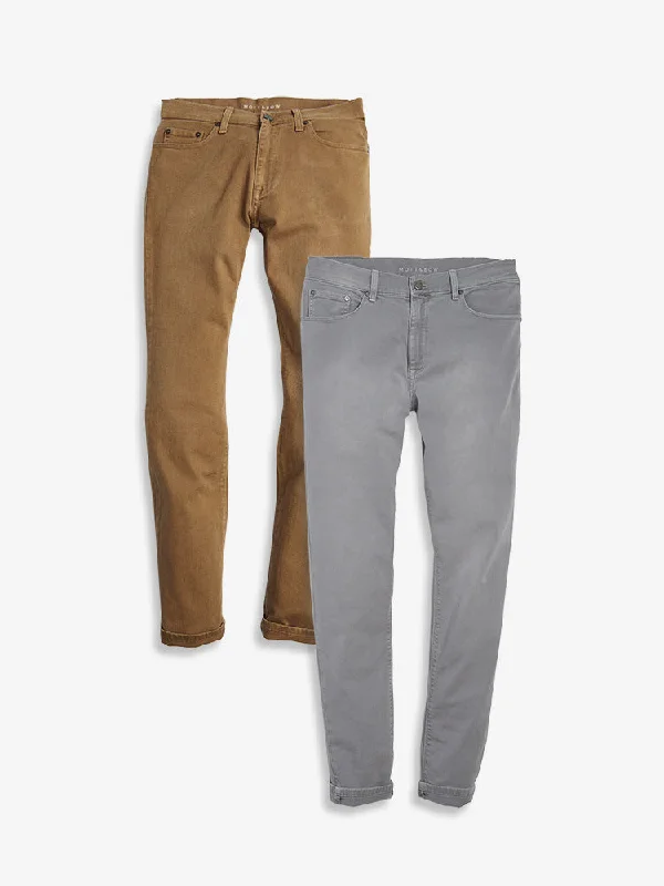 Men's Colored Jeans in Burgundy for a Bold and Fashion - Forward LookSlim Mercer Jeans 2-Pack