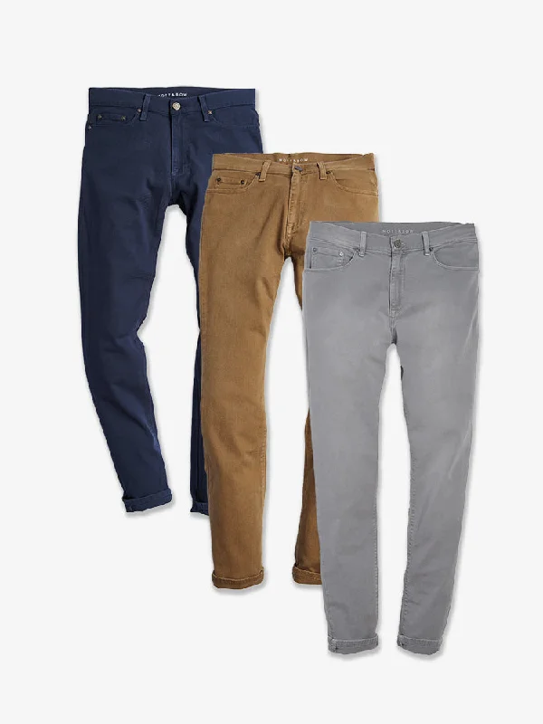 Men's Straight Leg Raw Denim Jeans for a Minimalist and Durable OptionSlim Mercer Jeans 3-Pack