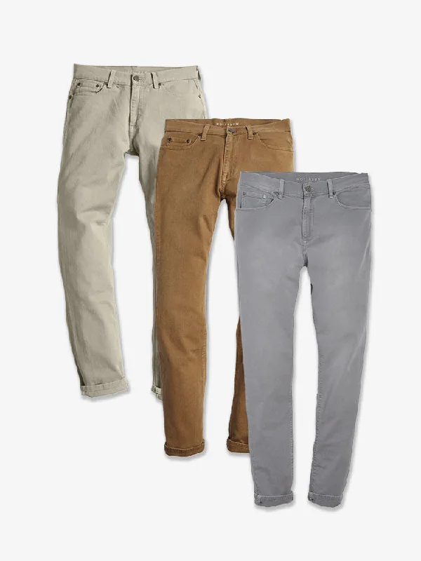 Men's Jeans with a Button - Fly for a Traditional and Classic AestheticSlim Mercer Jeans 3-Pack