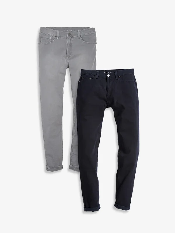 Men's Jeans with a Zip - Off Lower Leg for Convertible StyleStraight Mercer Jeans 2-Pack
