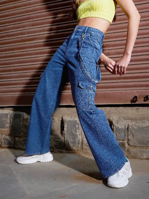 Men's Ripped Skinny Jeans in Acid Wash for an Edgy and Punk - Inspired StyleWomen Blue Denim Side Patch Pockets Jeans Men's Ripped Skinny Jeans in Acid Wash for an Edgy and Punk - Inspired StyleWomen Blue Denim Side Patch Pockets Jeans