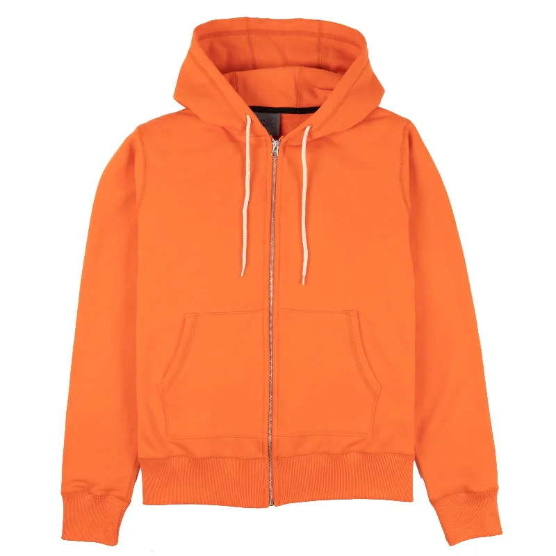 Men's High - Waisted Jeans in a Medium Wash for a Vintage - Style RevivalZip Hoodie - Orange Terry