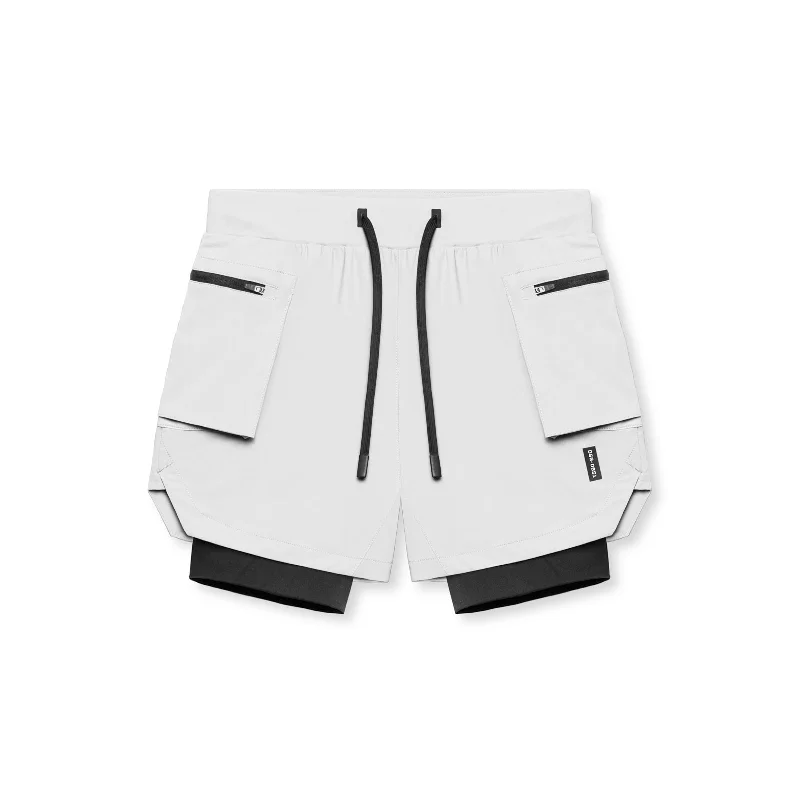 Men's elastic waistband lounge shorts for lazy weekends at home 0651. Tetra-Lite® 5" Liner Cargo Short - White Men's elastic waistband lounge shorts for lazy weekends at home 0651. Tetra-Lite® 5" Liner Cargo Short - White
