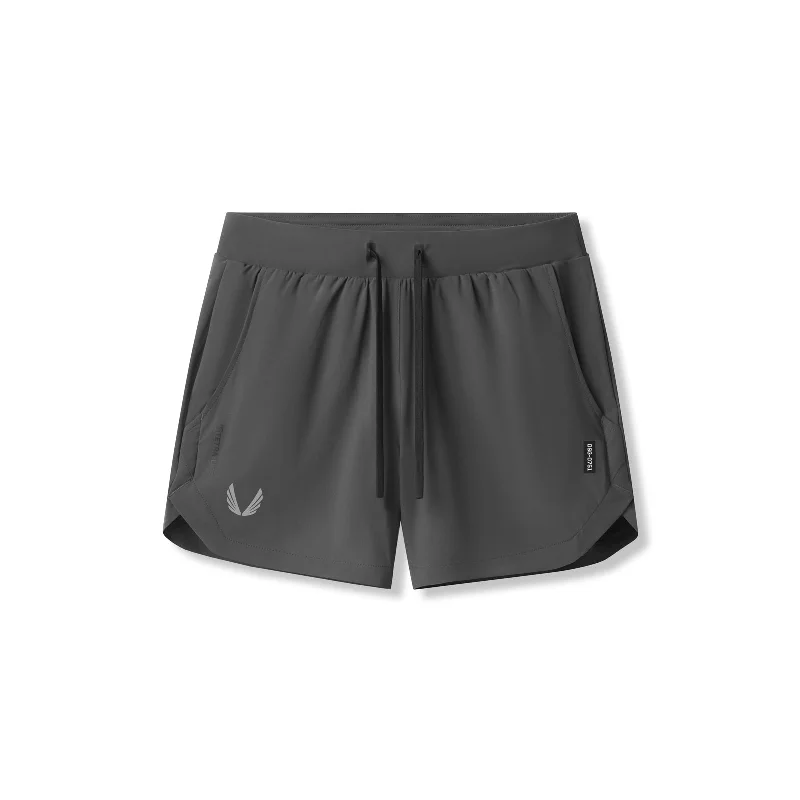 Men's adjustable - length convertible shorts for versatile use 0751. Tetra-Lite® 5" Linerless Short - Space Grey "Wings" Men's adjustable - length convertible shorts for versatile use 0751. Tetra-Lite® 5" Linerless Short - Space Grey "Wings"
