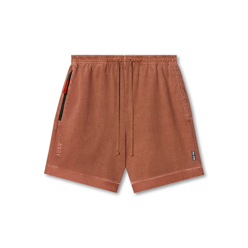 Men's camo print cargo shorts for outdoor adventures 0782. Tech Essential™ Sweat Short - Faded Rust Men's camo print cargo shorts for outdoor adventures 0782. Tech Essential™ Sweat Short - Faded Rust