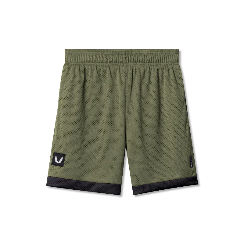 Men's wide - leg linen blend shorts for a relaxed beachside vibe 0795. SilverPlus™ Mesh Reversible Short - Olive/Black Men's wide - leg linen blend shorts for a relaxed beachside vibe 0795. SilverPlus™ Mesh Reversible Short - Olive/Black
