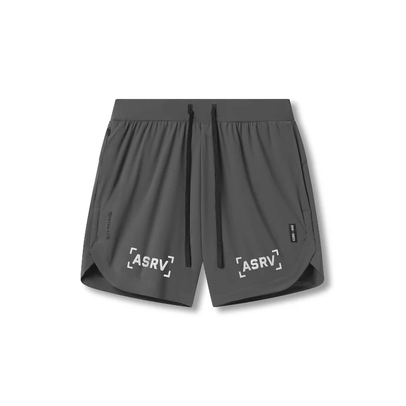 Men's side - stripe track shorts for a sporty running look 0823. Tetra-Lite® 7" Linerless Short - Space Grey "Bracket" Men's side - stripe track shorts for a sporty running look 0823. Tetra-Lite® 7" Linerless Short - Space Grey "Bracket"