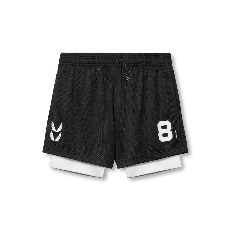 Men's camo print cargo shorts for outdoor adventures 0848. SilverPlus™ Mesh 5" Liner Short - Black/White Men's camo print cargo shorts for outdoor adventures 0848. SilverPlus™ Mesh 5" Liner Short - Black/White