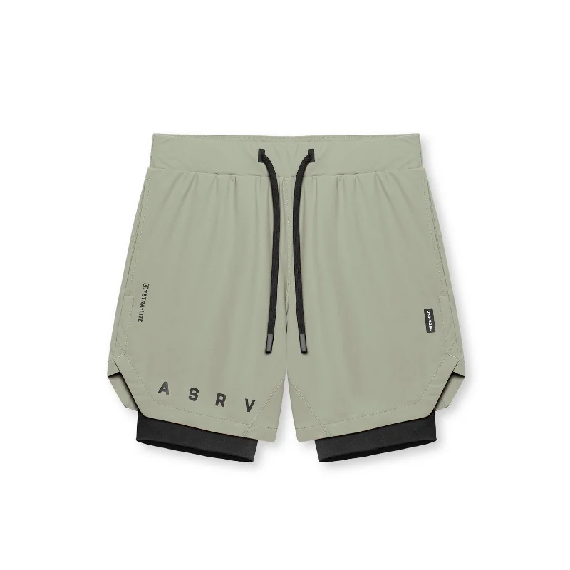 Men's moisture - wicking performance shorts for sweaty outdoor activities 0866. Tetra-Lite® 7" Liner Short - Sage "ASRV"/Black Men's moisture - wicking performance shorts for sweaty outdoor activities 0866. Tetra-Lite® 7" Liner Short - Sage "ASRV"/Black